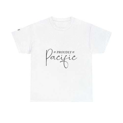 Unisex Heavy Cotton Tee with 'Proudly Pacific' Design, Casual Wear, Gift for Ocean Lovers, Beach Day, Summer Style
