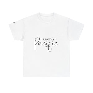 Unisex Heavy Cotton Tee with 'Proudly Pacific' Design, Casual Wear, Gift for Ocean Lovers, Beach Day, Summer Style