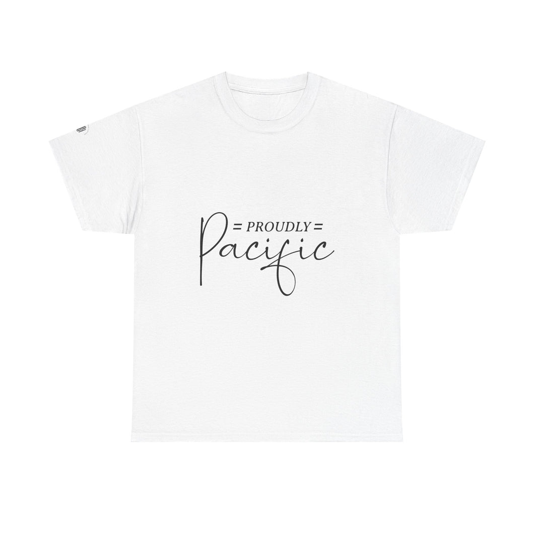 Unisex Heavy Cotton Tee with 'Proudly Pacific' Design, Casual Wear, Gift for Ocean Lovers, Beach Day, Summer Style