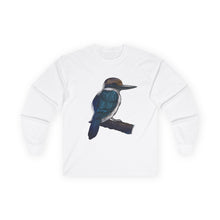 Load image into Gallery viewer, Nature-Inspired Long Sleeve Tee with Kingfisher Design