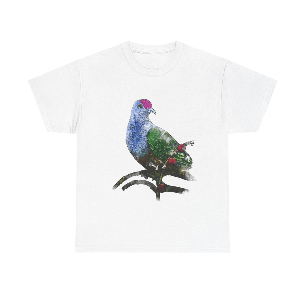Colorful Bird Art Unisex Heavy Cotton Tee