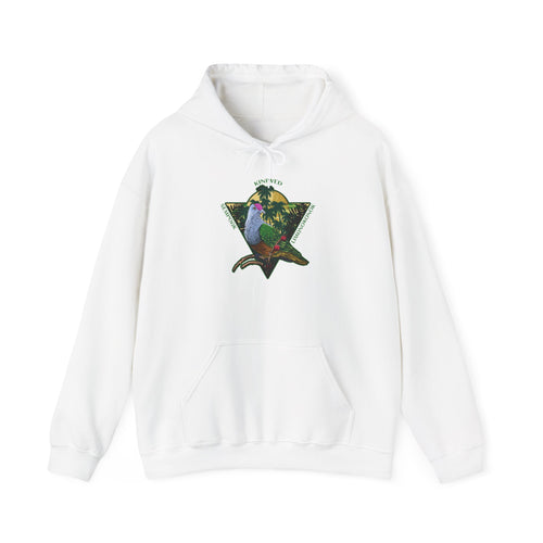 Nature-Inspired Unisex Hoodie with Colorful Bird Design