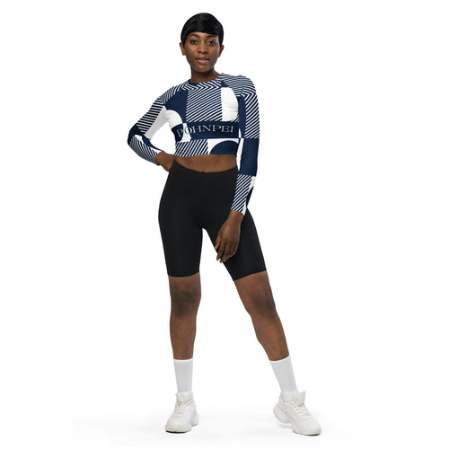 Recycled long-sleeve crop top