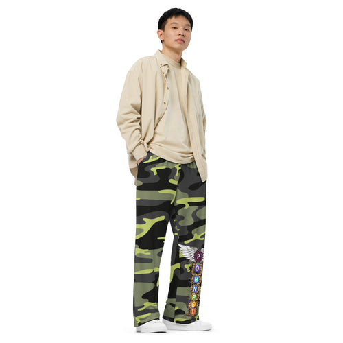 All-over print unisex wide-leg pants