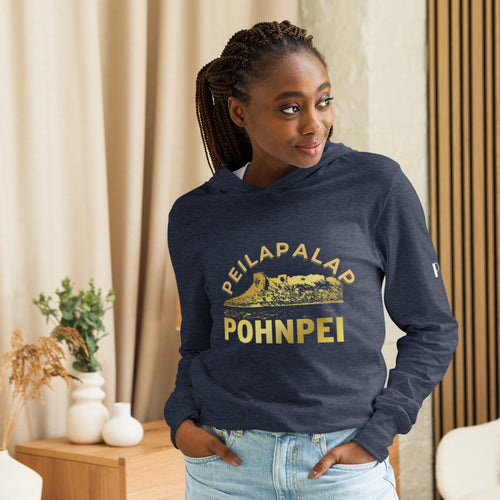 PEILAPALAP POHNPEI Hooded long-sleeve tee