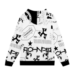 Pohnpei Custom Men's Coats Full-Zip Hooded Sweatshirt All Over Print Jackets with Plush